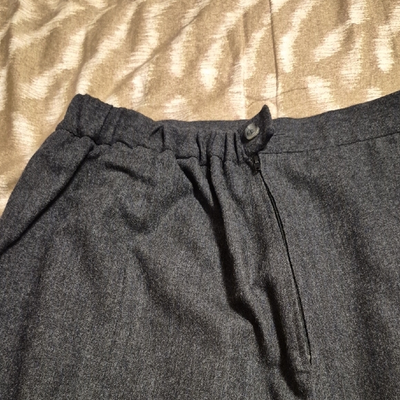 Vintage Elegant Gray Harve Benard Wool Long Skirt Size 14W - Picture 6 of 10